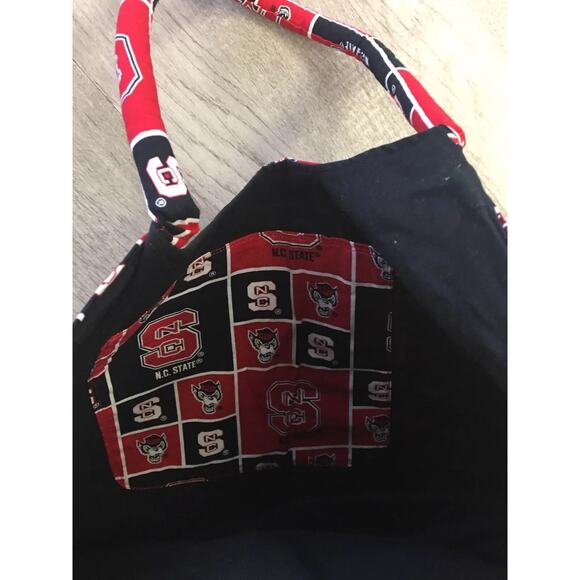 North Carolina State-handmade shoulder bag with two pockets Red NCAA - Picture 2 of 2